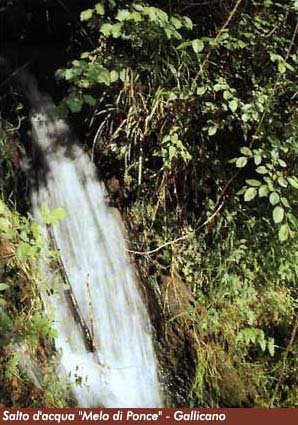 Particolare salto d'acqua Melo di Ponce a Gallicano