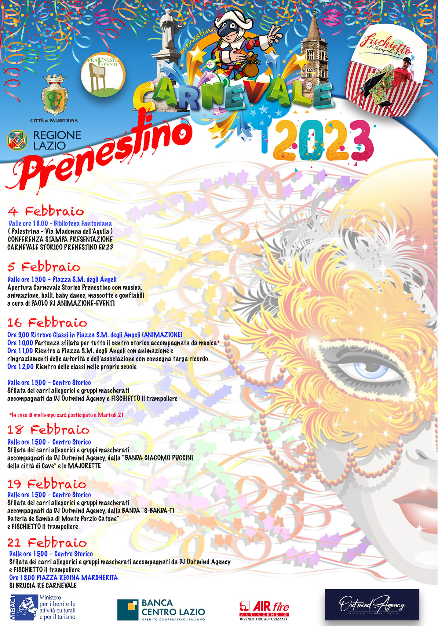 PROGRAMMA CARNEVALE STORICO PRENESTINO ed. 2023