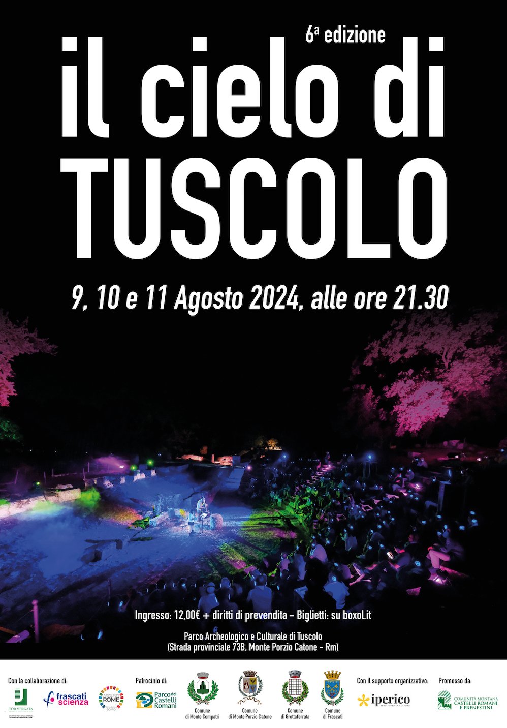 IL CIELO DI TUSCOLO 9, 10 E 11 AGOSTO NEL PARCO ARCHEOLOGICO E CULTURALE DI TUSCOLO